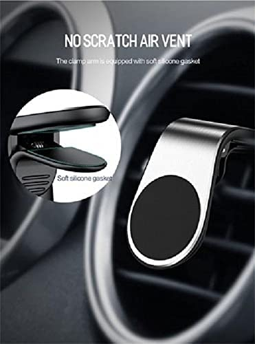 Suport Auto cu Magnet Neodim pentru Telefon Premium, Tableta, GPS cu Prindere pe Grila de Ventilatie, GRI, CBD CORAL BEST DEALS Gri [4]