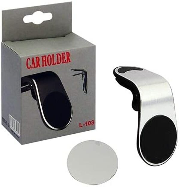 Suport Auto cu Magnet Neodim pentru Telefon Premium, Tableta, GPS cu Prindere pe Grila de Ventilatie, GRI, CBD CORAL BEST DEALS Gri [9]