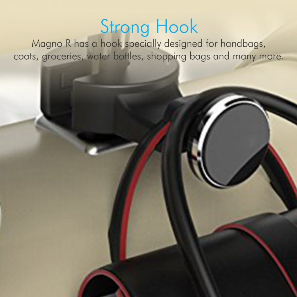 Suport Auto Magnetic pentru Telefon, Tableta, Sacosa, Umbrela, cu prindere pe Tetiera, Compatibil Universal, Negru, CBD CORAL BEST DEALS Negru [6]