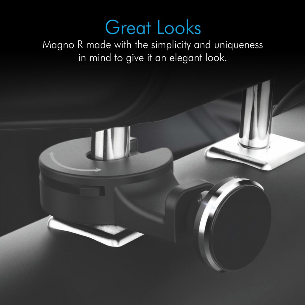 Suport Auto Magnetic pentru Telefon, Tableta, Sacosa, Umbrela, cu prindere pe Tetiera, Compatibil Universal, Negru, CBD CORAL BEST DEALS Negru [4]
