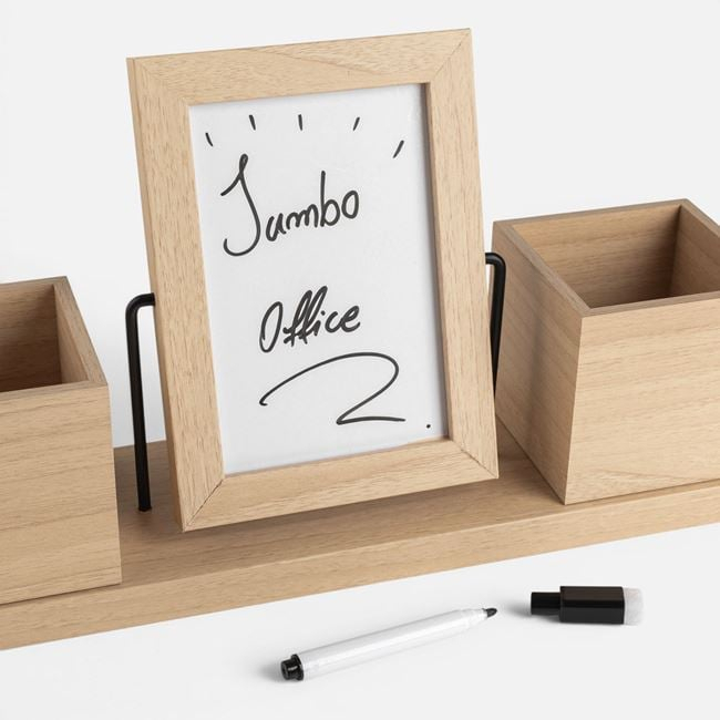 Organizator Birou din Lemn cu Ramă Foto și Tablă Memo, 39 cm [5]
