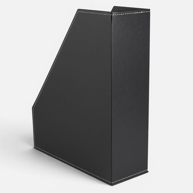 Suport Dosare din Piele Artificială Neagră 26x10x32cm [3]