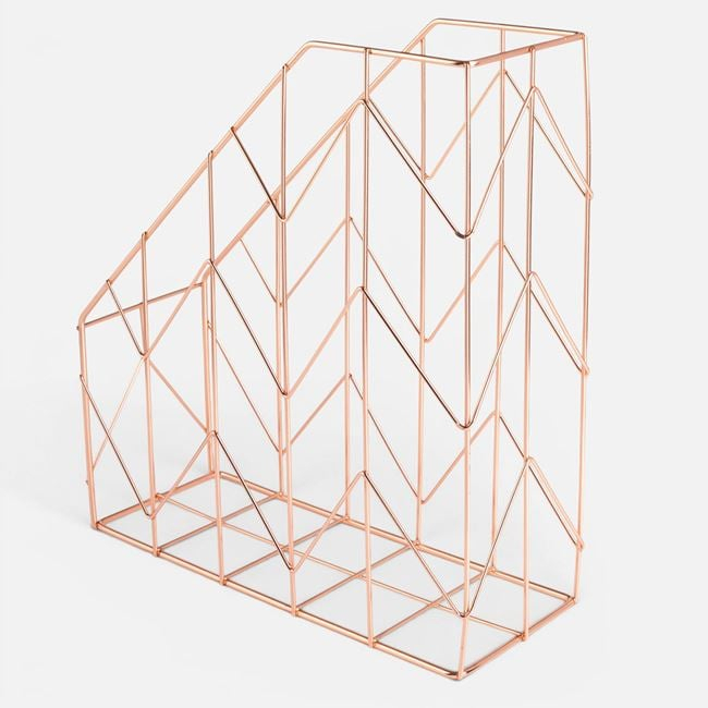 Suport Metalic Vertical pentru Acte Roz-Auriu 26 x 10 x 30 cm [3]
