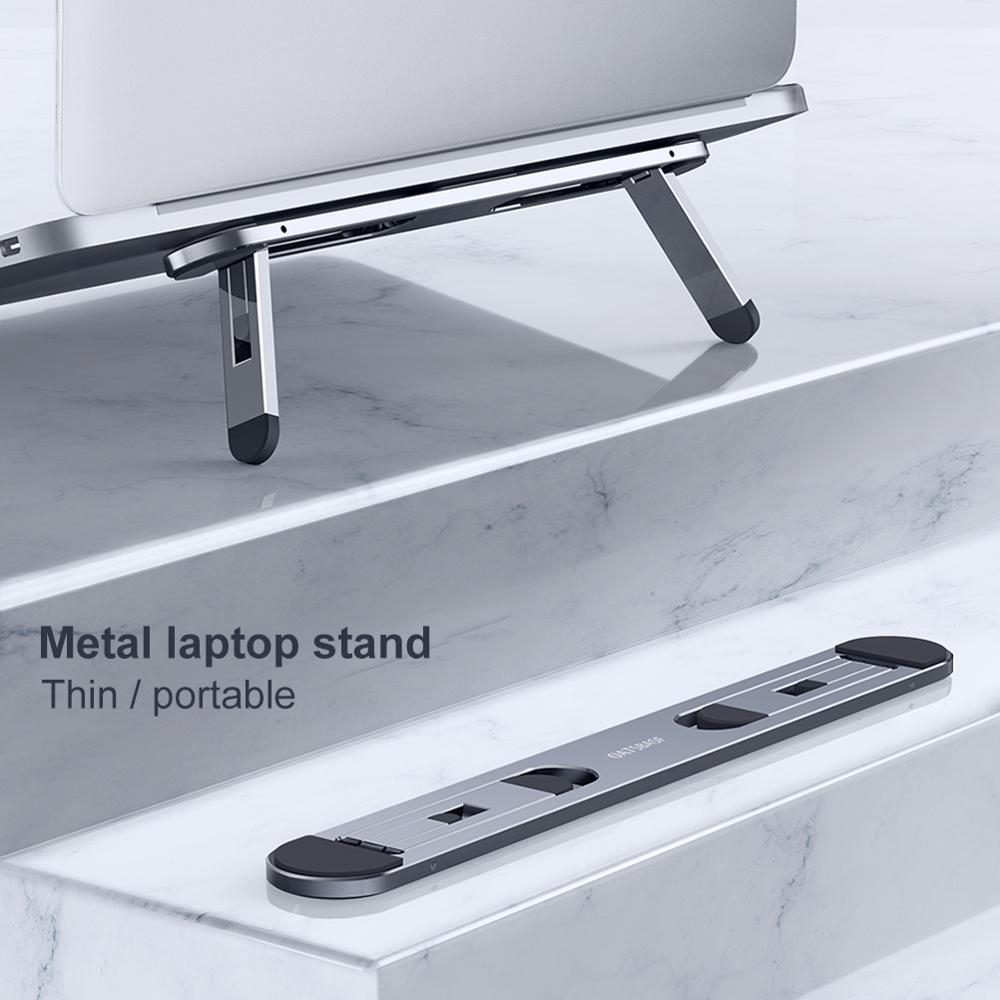 Suport Notebook sau Laptop din Aluminiu Auto-Adeziv, Reglabil pe 4 Nivele, Design Premium, Universal, CBD CORAL BEST DEALS [6]