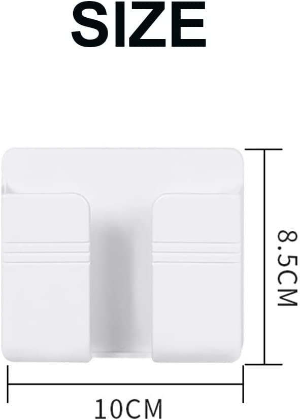 Suport pentru Telefon sau Telecomanda TV si AC, 8.7 x 9.8 cm, cu prindere auto-adeziva, cu Prindere pe orice suprafata plana Universal, Alb Alb [4]