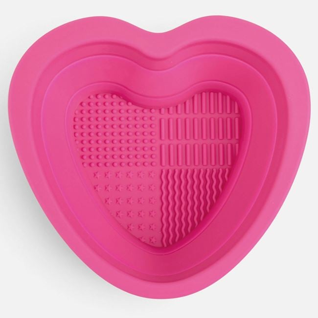 Suport Silicon Fucsia pentru Curățarea Pensulelor, Inimă 13 cm [4]