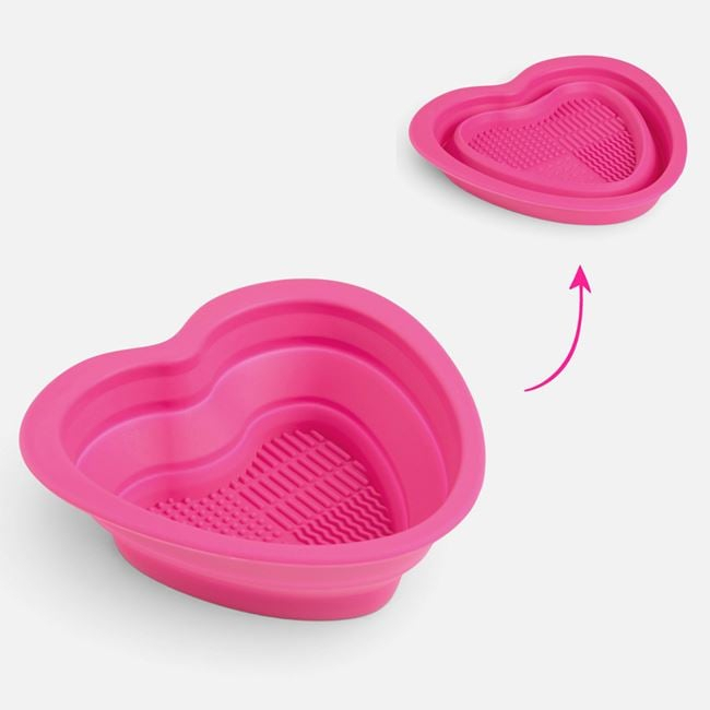 Suport Silicon Fucsia pentru Curățarea Pensulelor, Inimă 13 cm [3]