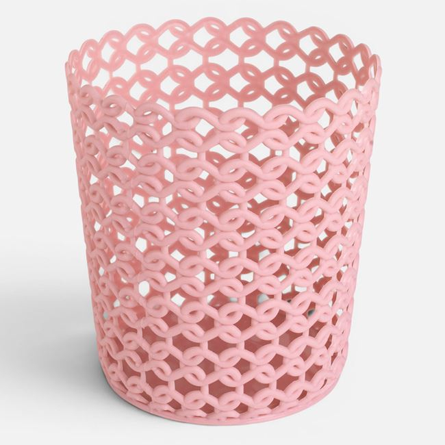 Suport Roz pentru Creioane cu Model Împletit, Ø10x11 cm [2]
