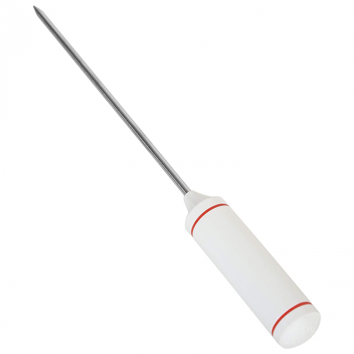 Termometru Digital cu Sonda Metalica de Insertie, Alimentar pentru Mancare si Bauturi, cu, Afisaj LCD, Oprire Automata, Interval de Masurare -50°C 300°C, 4 Butoane si Memorie, Alb, CBD CORAL BEST DEAL [14]