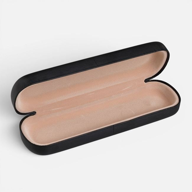 Toc Dreptunghiular Negru Slim pentru Ochelari [2]
