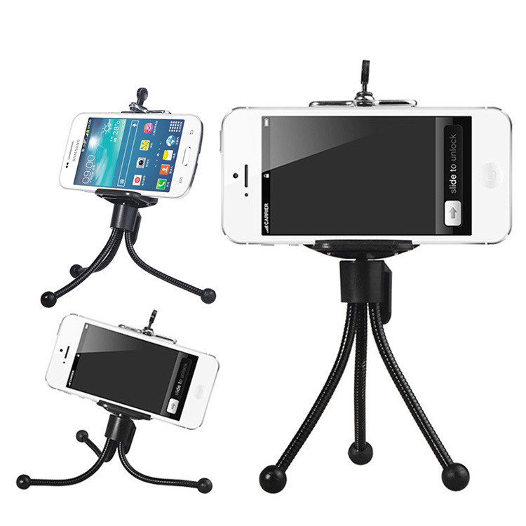 Trepied Flexibil si Reglabil pentru Telefon, Go Pro, Camera Foto sau Video, Universal Metalic, Negru, CBD CORAL BEST DEALS Negru [6]