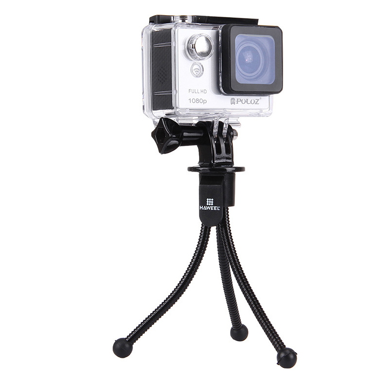 Trepied Flexibil si Reglabil pentru Telefon, Go Pro, Camera Foto sau Video, Universal Metalic, Negru, CBD CORAL BEST DEALS Negru [7]