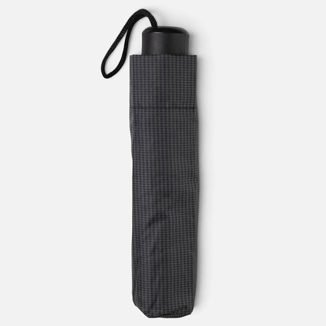 Umbrela de Ploaie Mini Gri cu Model Carouri Mici 18cm [3]