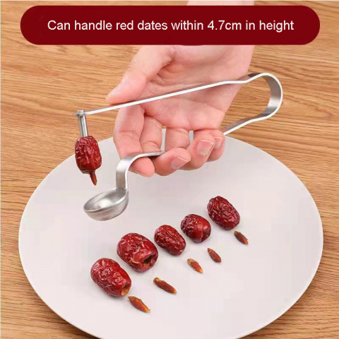 Aparat din Inox Premium pentru Scos Samburi Cirese, Visine, Masline, din Inox, 16 cm, Argintiu, CBD CORAL BEST DEALS Inox [3]
