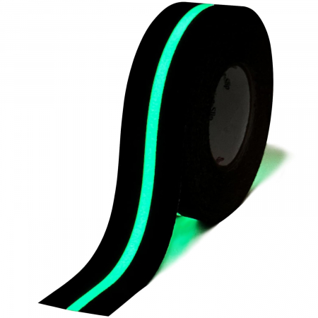 Banda Adeziva Antiderapanta Reflectorizanta, Negru-Verde, pentru Scari/Trepte Interior/Exterior, Multisuprafete, Rezistenta la Apa, Lungime 5 m, Latime 5 cm, CBD CORAL BEST DEALS [11]