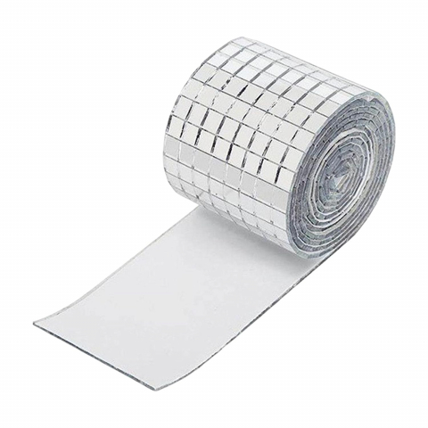 Casa si gradina - Banda Adeziva din Oglinda, Dimensiune 4 x 100 cm, pentru Home Design si Decor Obiecte, 1024 Bucati, Culoare Argintiu, CBD CORAL BEST DEALS 100 g