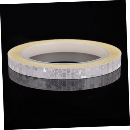 Banda Autoadeziva Reflectorizanta Alb pentru Tuning Masina, Motocicleta, pentru Decorare Bicicleta si Trotineta, pentru Semnalizare si Vizibilitate Sporita in Trafic, Adeziv Puternic si Rezistent, 800 [3]