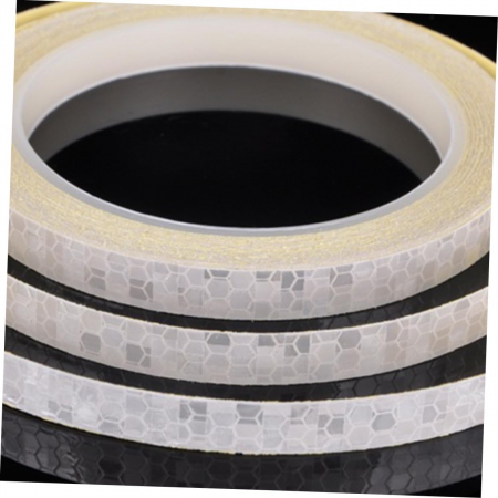 Banda Autoadeziva Reflectorizanta Alb pentru Tuning Masina, Motocicleta, pentru Decorare Bicicleta si Trotineta, pentru Semnalizare si Vizibilitate Sporita in Trafic, Adeziv Puternic si Rezistent, 800 [6]