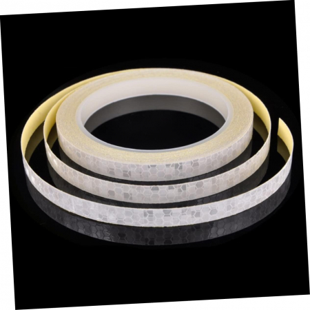 Banda Autoadeziva Reflectorizanta Alb pentru Tuning Masina, Motocicleta, pentru Decorare Bicicleta si Trotineta, pentru Semnalizare si Vizibilitate Sporita in Trafic, Adeziv Puternic si Rezistent, 800 [7]