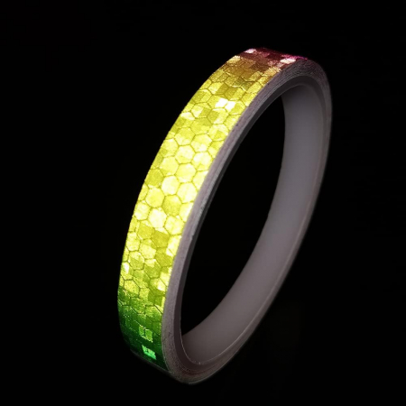 Banda Autoadeziva Reflectorizanta Multicolor pentru Tuning Masina, Motocicleta, pentru Decorare Bicicleta si Trotineta, pentru Semnalizare si Vizibilitate Sporita in Trafic, Adeziv Puternic si Reziste [3]