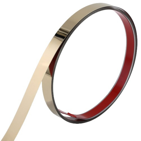 Ads Gomag Active - Bandă Gold lucioasă pentru mobilier și decor interior, autoadezivă, 2 cm x 5 m