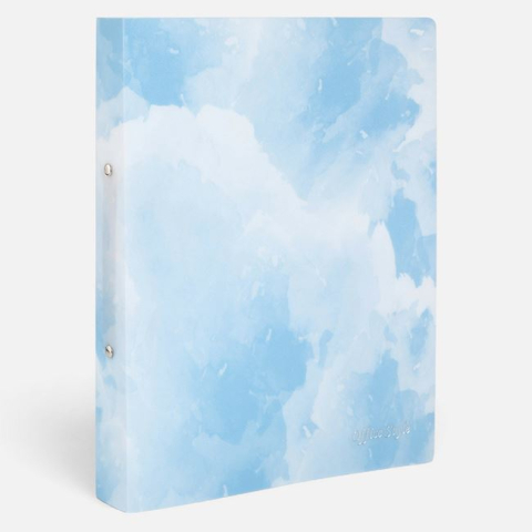 Hartie, caiete si articole de birou - Biblioraft A4 2 Inele Bleu Marble Glitter 23,5x31cm