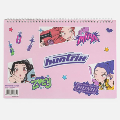 Rechizite si produse pentru scoala - Bloc de Desen K-POP, 23x33 cm, 40 File