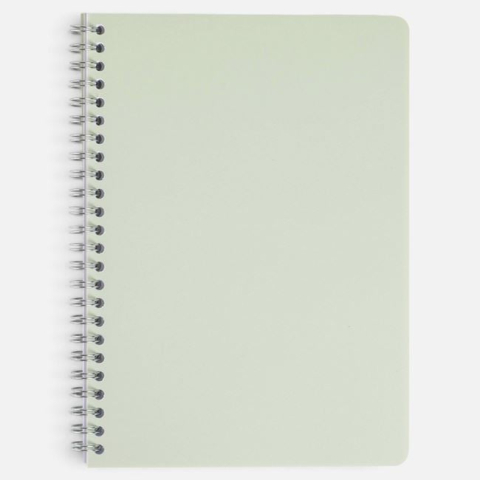 Hartie, caiete si articole de birou - Caiet A5 cu Spirală, 2 Materii, Verde Deschis, 64 File