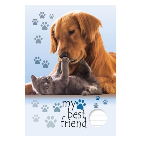 Rechizite si produse pentru scoala - Caiet A5 Dictando Copertă cu Model Câine "My Best Friend" – 40 File