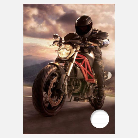 Rechizite si produse pentru scoala - Caiet A5 Dictando Copertă cu Model Motocicleta 60 File