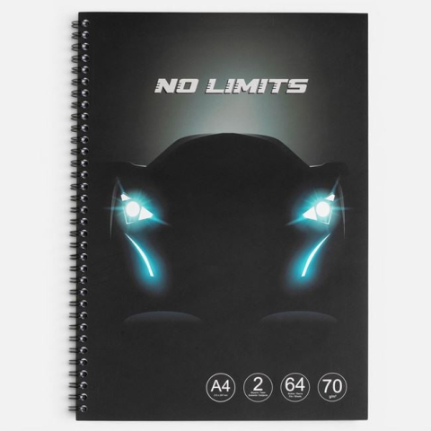 Rechizite si produse pentru scoala - Caiet Studentesc A4 cu Spirala 2 Materii Super Car - 64 File