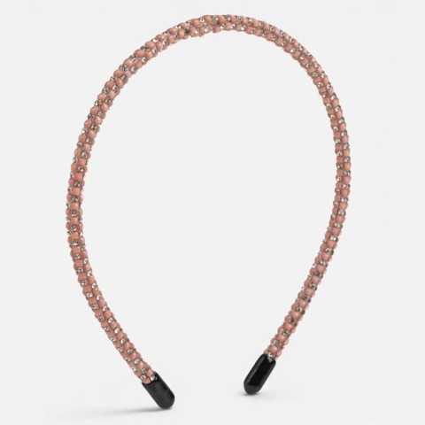Moda si accesorii - Coroniță Păr Roz cu Strasuri pentru Femei