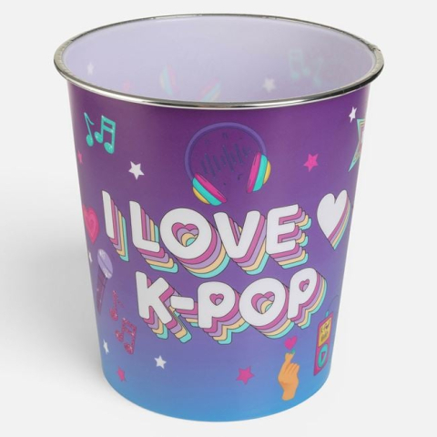 Organizare si depozitare casa - Cos de Gunoi pentru Birou din Plastic K-POP Ø22,5x23,5cm – 6L