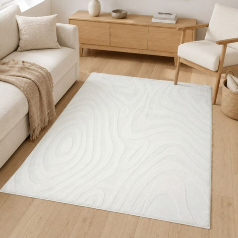 Textile pentru casa - Covor off white din blană artificială 150x100 cm
