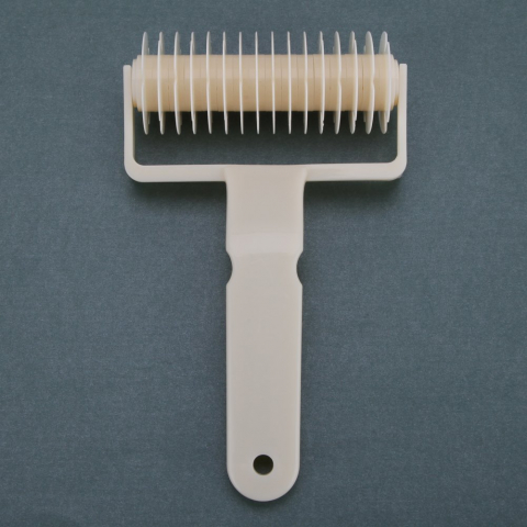 Cutit Roller pentru Taiat, Modelat Aluat pentru Placinte, Foietaj si Prajituri, Pvc, Alb, 10 X 17.5 Cm Alb [4]