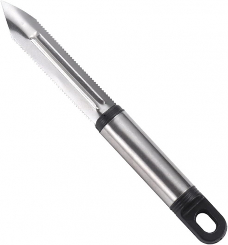 Curatatoare legume si fructe /peeler multifunctional - Dispozitiv Peeler, Profesional pentru Taiat, Decojit si Curatat Legume, cu 3 Frunctii, Multifunctional, Argintiu, CBD CORAL BEST DEALS Argintiu