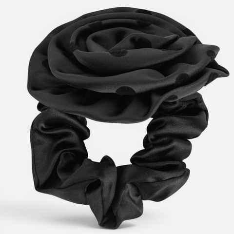 Moda si accesorii - Elastic Păr Negru cu Floare pentru Femei