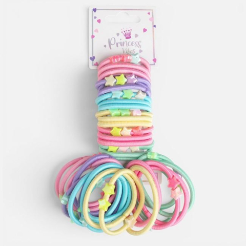 Accesorii pentru par - Elastice de Păr Rotunde cu Steluțe pentru Copii – 32buc