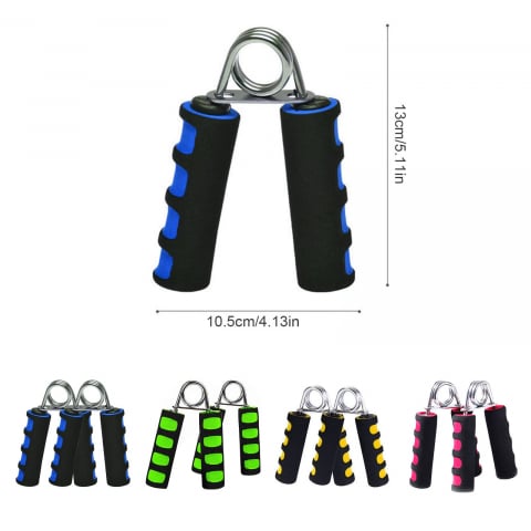 Flexor pentru Tonifiere si Intretinere Muschi Antebrat cu Arc Rezistent din Otel Premium, 135 Kg, Set 2 Bucati, Negru, CBD CORAL BEST DEALS Negru 9.1 cm [3]