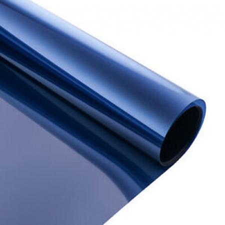 Casa si gradina - Folie Autoadeziva Pentru Geam cu Protectie Solara UV si Efect de Oglinda, Albastru, Calitate Premium, Dimensiune 200 x 60 cm CBD CORAL BEST DEALS
