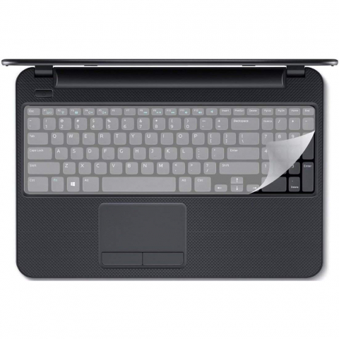 Folie de Protectie din Silicon Transparent, pentru Tastatura Laptop, Reutilizabila, Dimensiune Universala, 13 x 31 cm, CBD CORAL BEST DEALS [6]