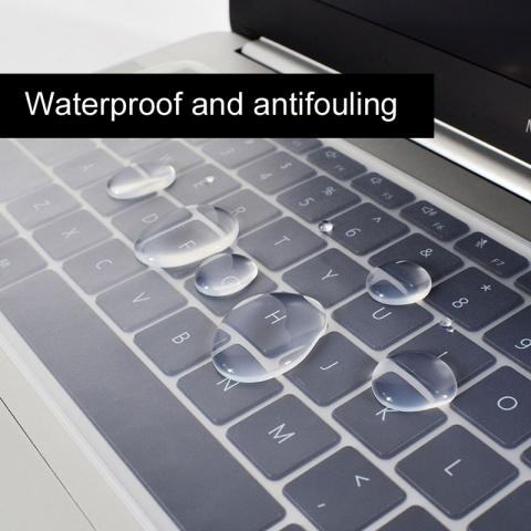 Folie de Protectie din Silicon Transparent, pentru Tastatura Laptop, Reutilizabila, Dimensiune Universala, 13 x 31 cm, CBD CORAL BEST DEALS [5]