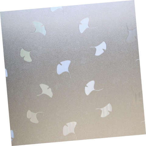 Folii decorative pentru geam - Folie geam privacy 200 x 60 cm, model Frunză Ginkgo Biloba, pentru casă și birou
