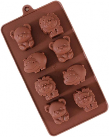 Forma din Silicon, Model Animale Salbatice pentru Ciocolata de Casa, Bomboane, Jeleuri sau Cuburi de Gheata, CBD CORAL BEST DEALS [1]