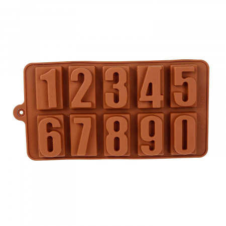 Forma din Silicon, Model Cifre pentru Ciocolata de Casa, Bomboane, Jeleuri sau Cuburi de Gheata, CBD CORAL BEST DEALS [4]