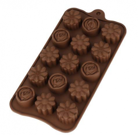 Forma din Silicon, Model Flori Salbatice pentru Ciocolata de Casa, Bomboane, Jeleuri sau Cuburi de Gheata, CBD CORAL BEST DEALS [8]