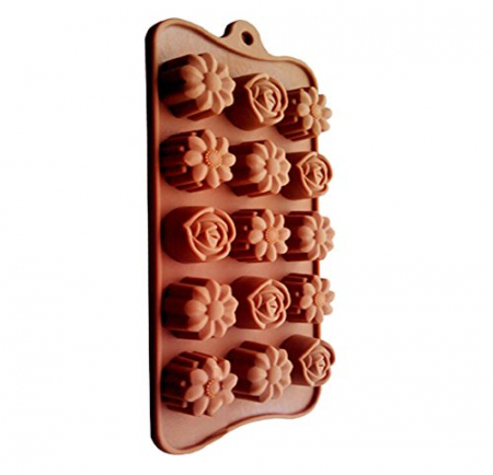 Forma din Silicon, Model Flori Salbatice pentru Ciocolata de Casa, Bomboane, Jeleuri sau Cuburi de Gheata, CBD CORAL BEST DEALS [4]