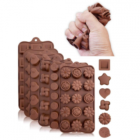 Forma din Silicon, Model Flori Salbatice pentru Ciocolata de Casa, Bomboane, Jeleuri sau Cuburi de Gheata, CBD CORAL BEST DEALS [11]