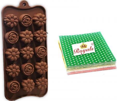 Forma din Silicon, Model Flori Salbatice pentru Ciocolata de Casa, Bomboane, Jeleuri sau Cuburi de Gheata, CBD CORAL BEST DEALS [7]