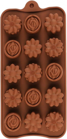 Forma din Silicon, Model Flori Salbatice pentru Ciocolata de Casa, Bomboane, Jeleuri sau Cuburi de Gheata, CBD CORAL BEST DEALS [2]